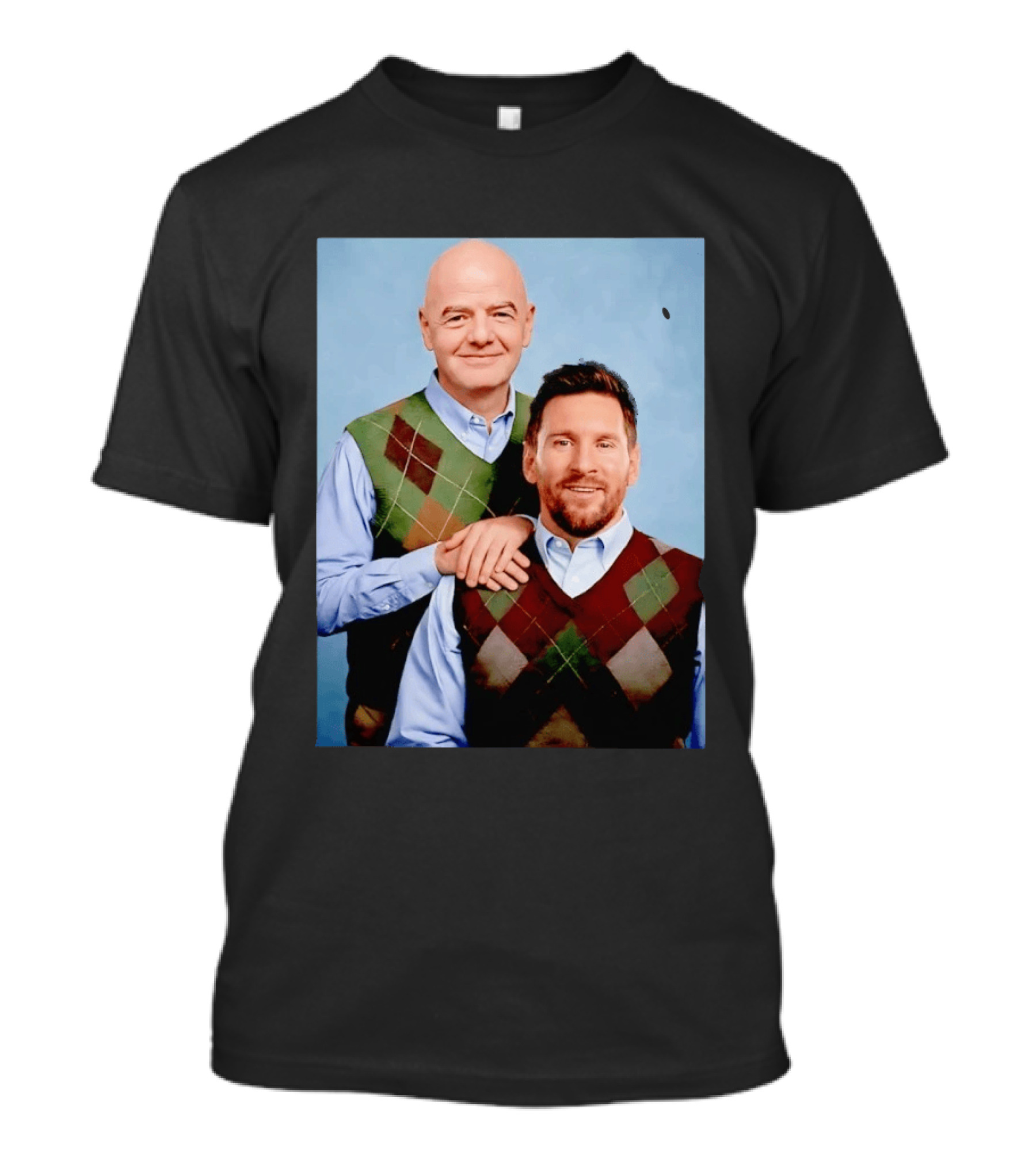 Lionel Messi And Gianni Infantino Step Brothers Movie Style Sweater Vest Image T-Shirt