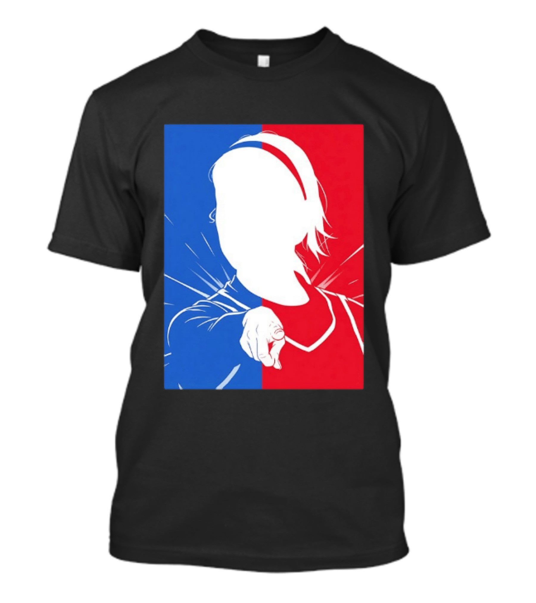 Sophie Cunningham Indiana Fever WNBA Player Silhouette Blue Red T-Shirt