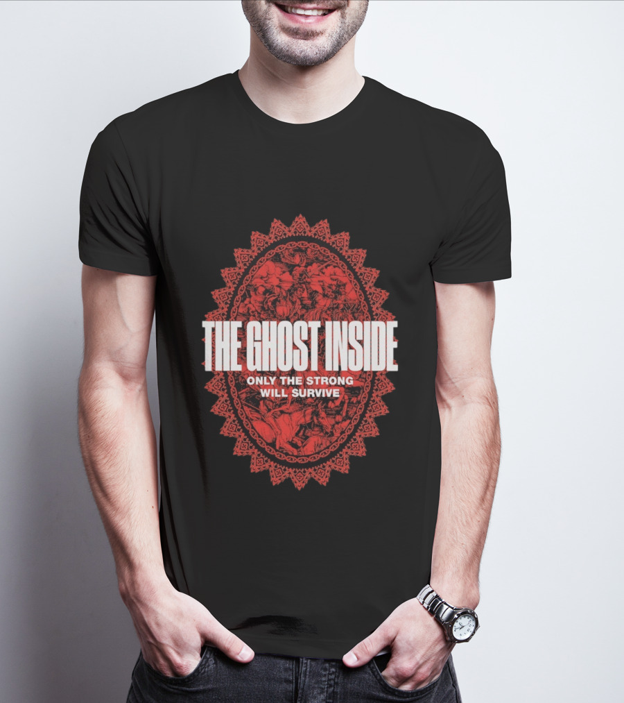 The Ghost Inside Only The Strong Will Survive Red Oval T-Shirt