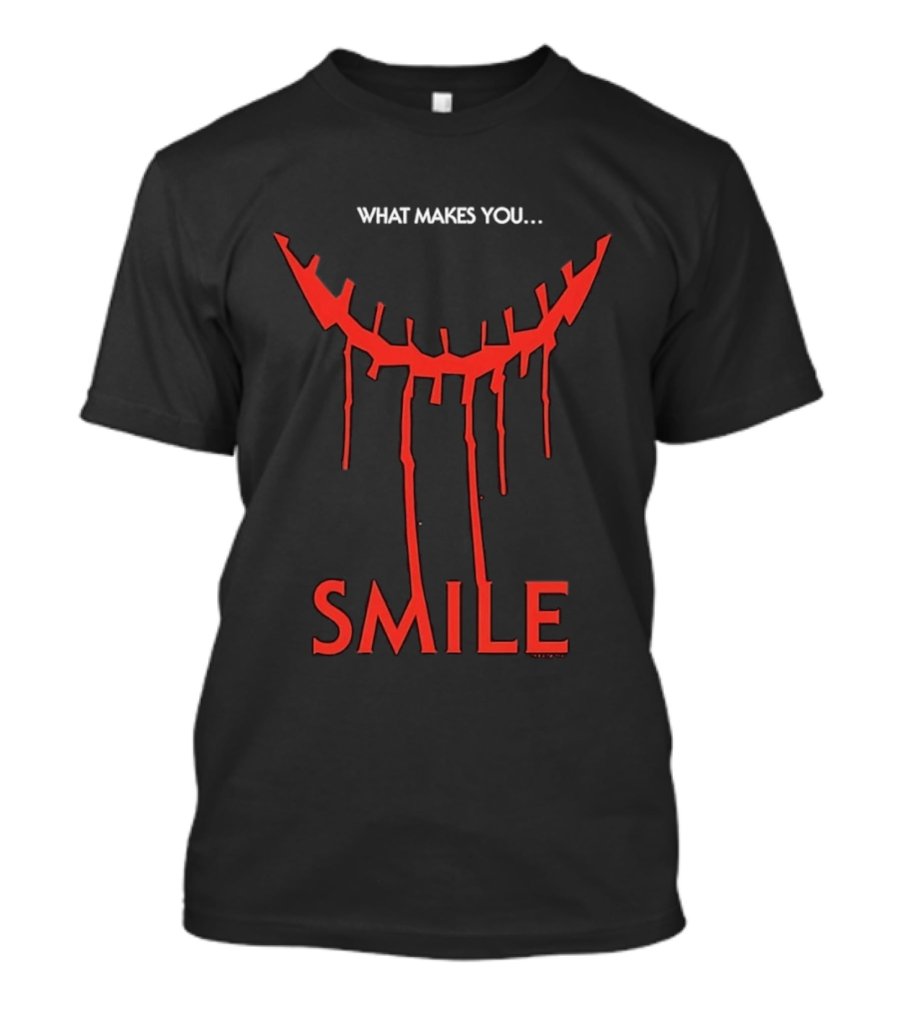 What Makes You Smile Red Creepy Stitched Grin T-Shirt