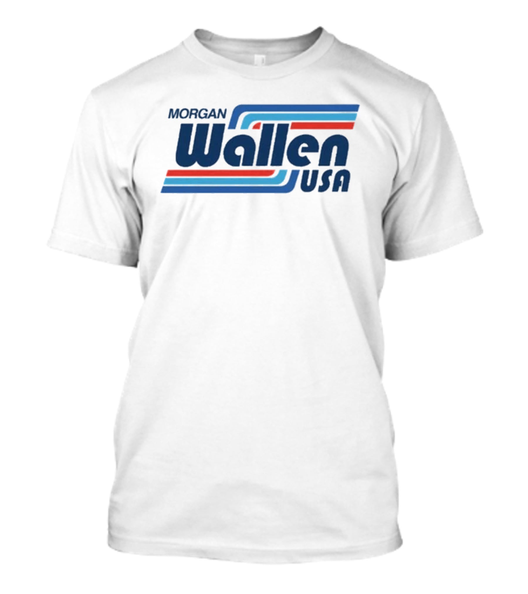 Morgan Wallen USA Vintage Style Red Blue Stripes T-Shirt