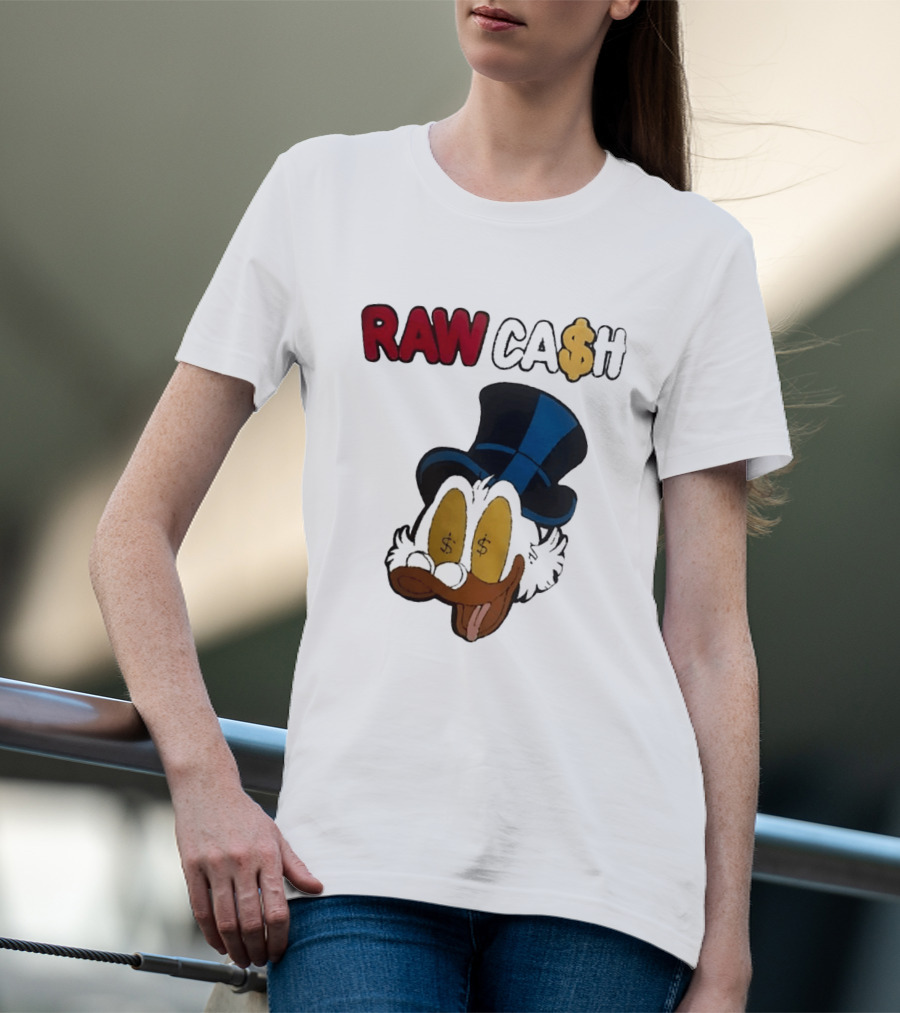 RAW CA$H Duck Eyes Dollar Sign Hat T-Shirt