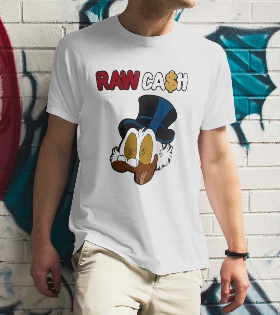 RAW CA$H Duck Eyes Dollar Sign Hat T-Shirt