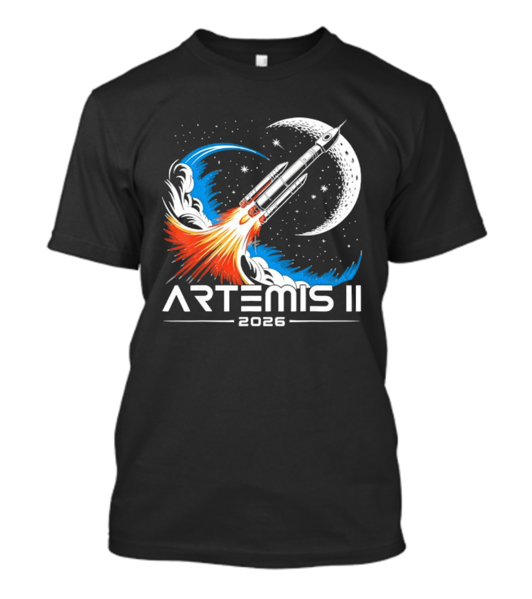 Artemis II 2026 Moon Rocket Space Exploration Launch T-Shirt