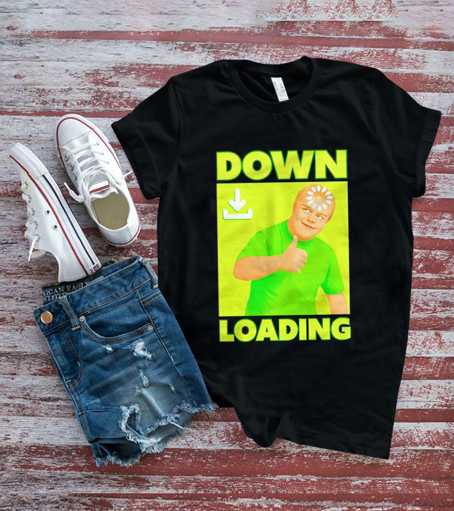 Down Loading Thumbs Up Meme Humorous Internet Guy T-Shirt
