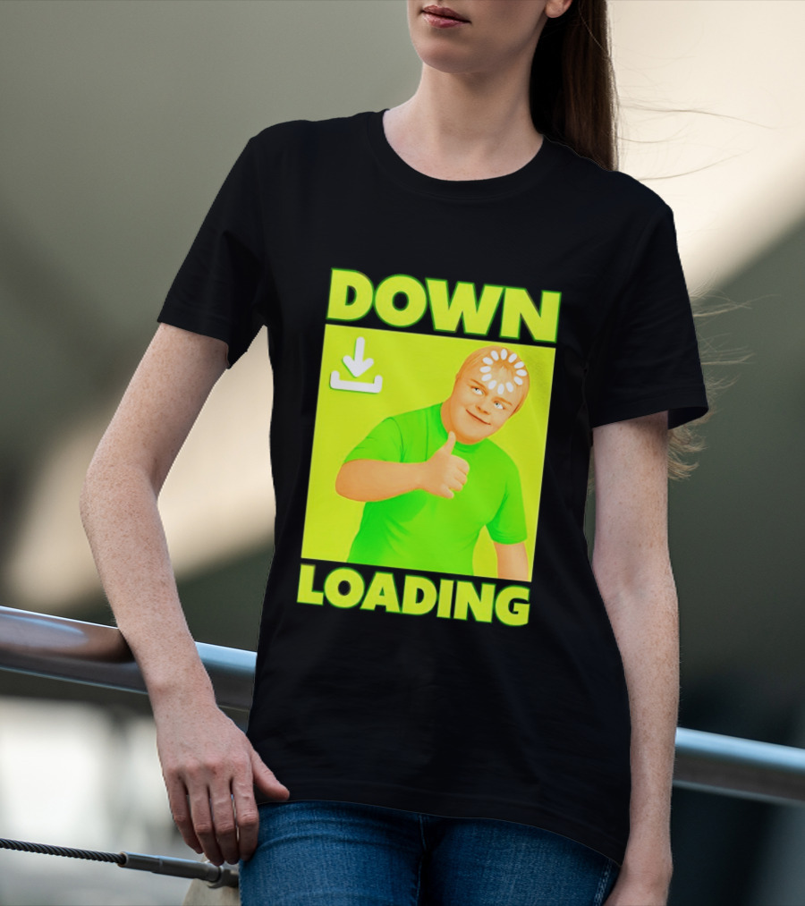 Down Loading Thumbs Up Meme Humorous Internet Guy T-Shirt