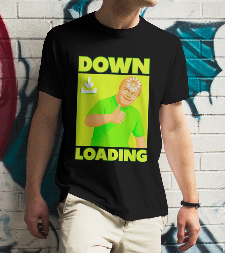 Down Loading Thumbs Up Meme Humorous Internet Guy T-Shirt
