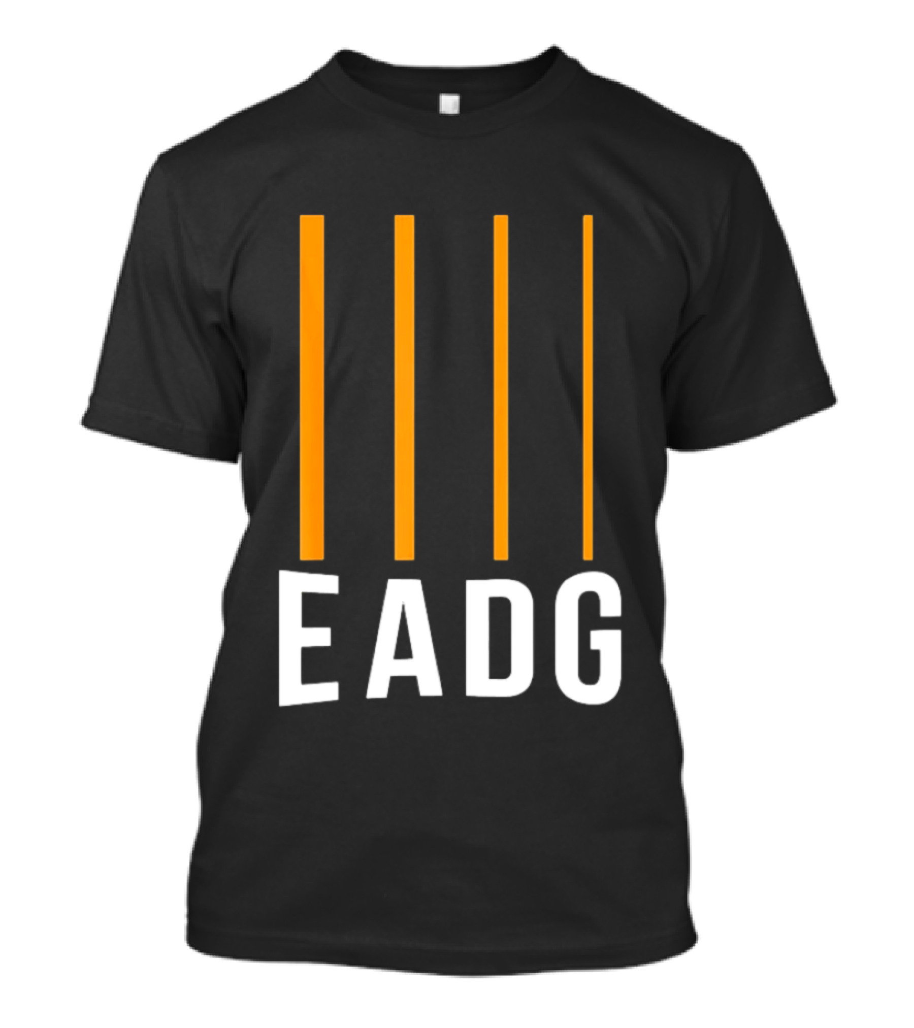 EADG Bass Guitar Four Strings Musician Vertical Lines T-Shirt