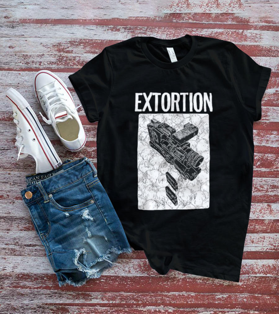 Extortion Band Video Camera Hardcore Punk T-Shirt