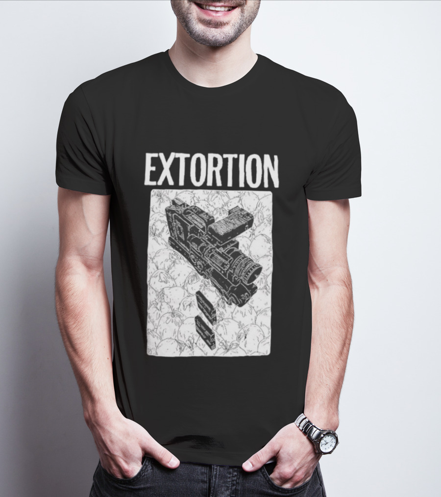 Extortion Band Video Camera Hardcore Punk T-Shirt