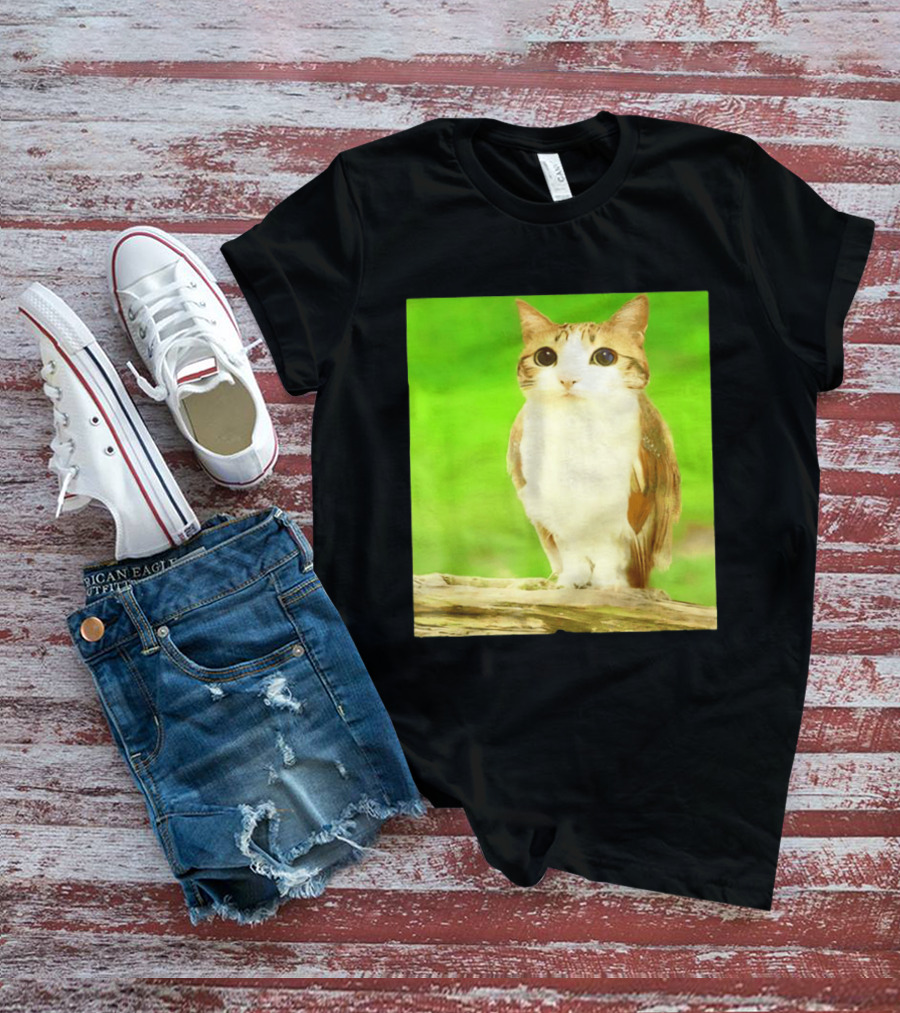 Cat Owl Hybrid Animal Mashup Creature Fusion T-Shirt