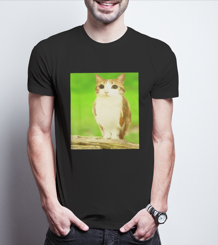 Cat Owl Hybrid Animal Mashup Creature Fusion T-Shirt