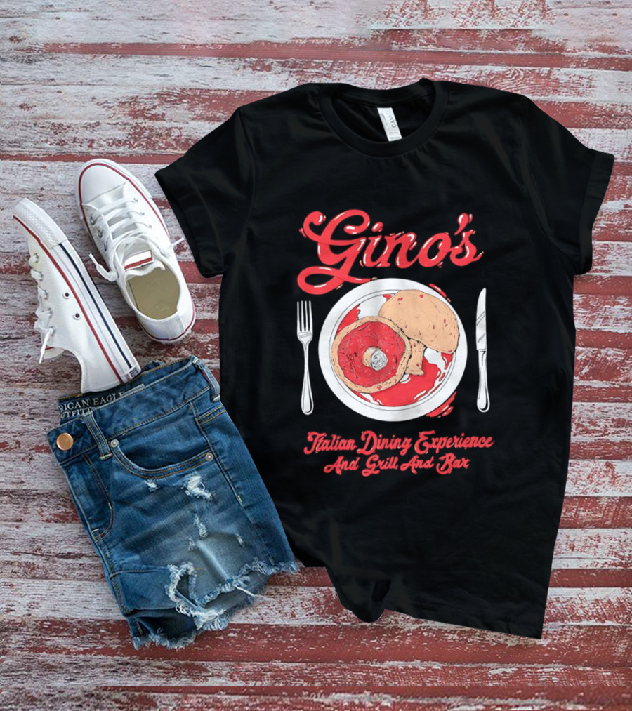 Gino's Italian Dining Experience And Grill And Bar Food Plate T-Shirt