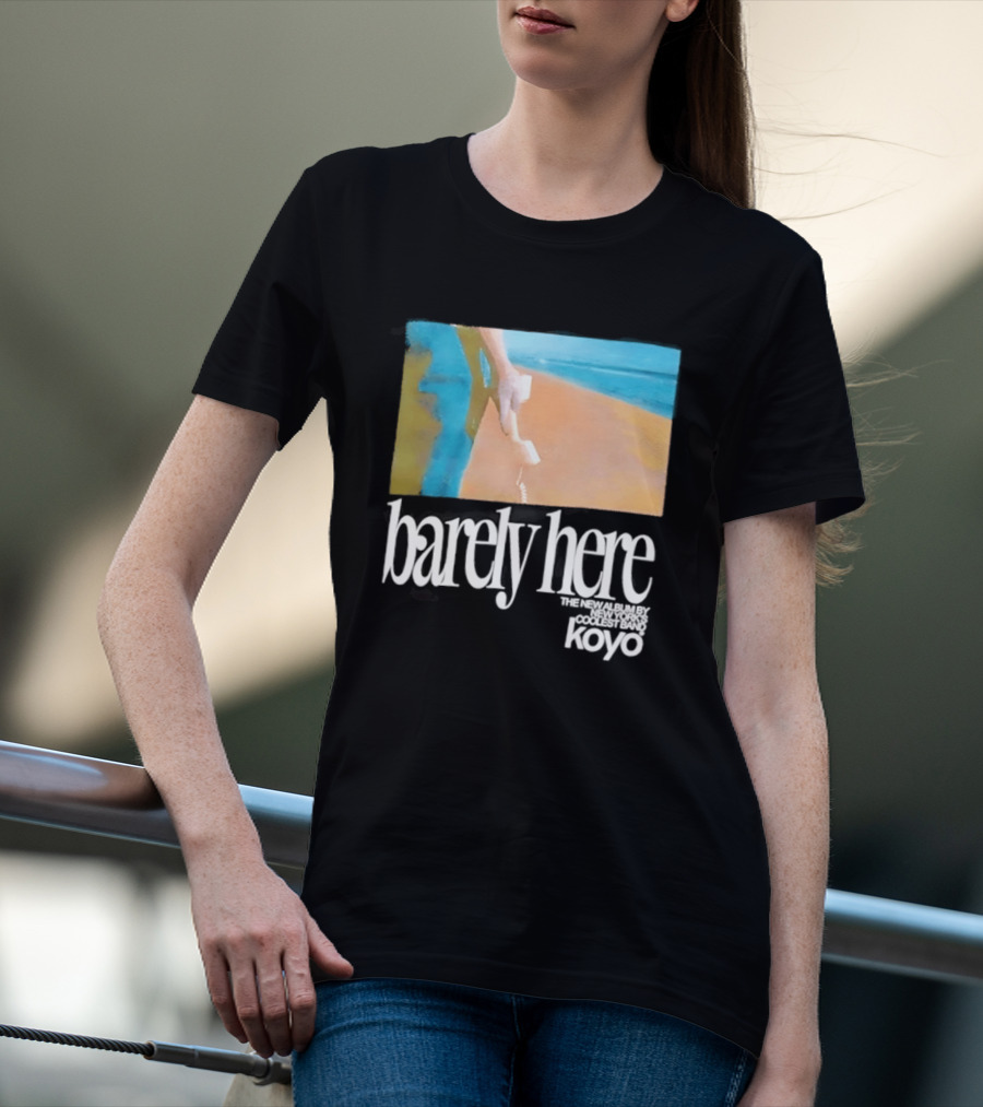 Koyo Barely Here Album Cover Art Beach Scene With Telephone T-Shirt