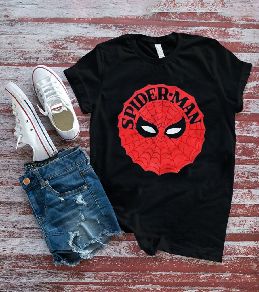 Spider Man Mask Marvel Comics Web T-Shirt