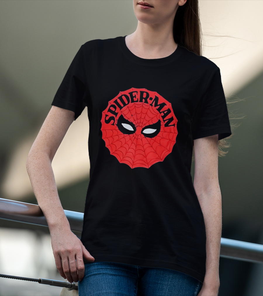 Spider Man Mask Marvel Comics Web T-Shirt