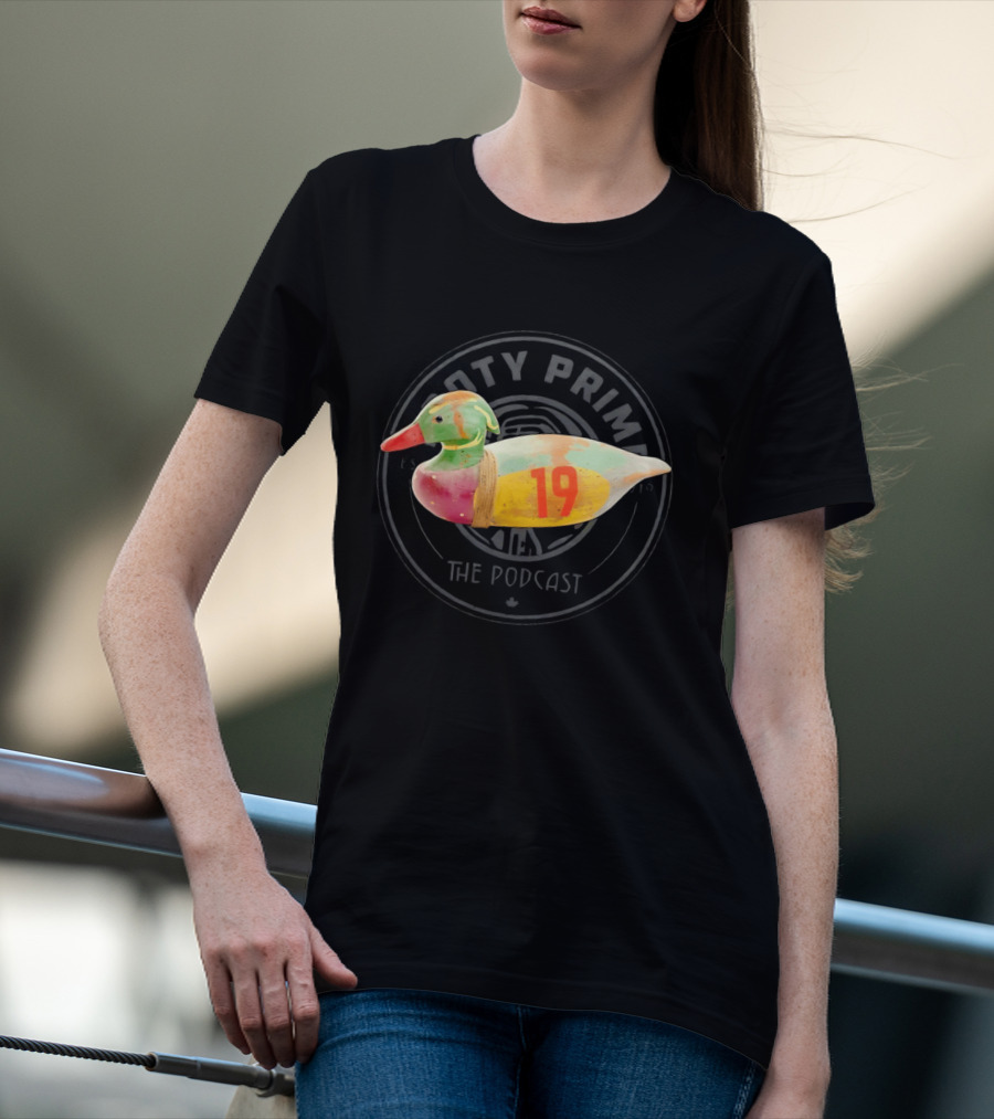 Notty Prime The Podcast Colorful Wooden Duck 19 T-Shirt