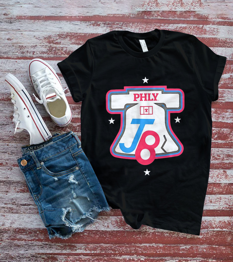 PHLY J8 Liberty Bell Stars Philadelphia Phillies T-Shirt