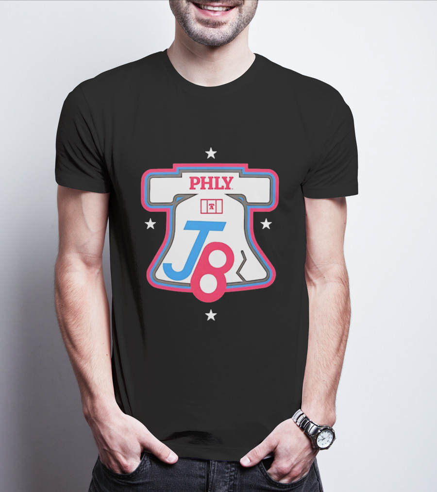 PHLY J8 Liberty Bell Stars Philadelphia Phillies T-Shirt