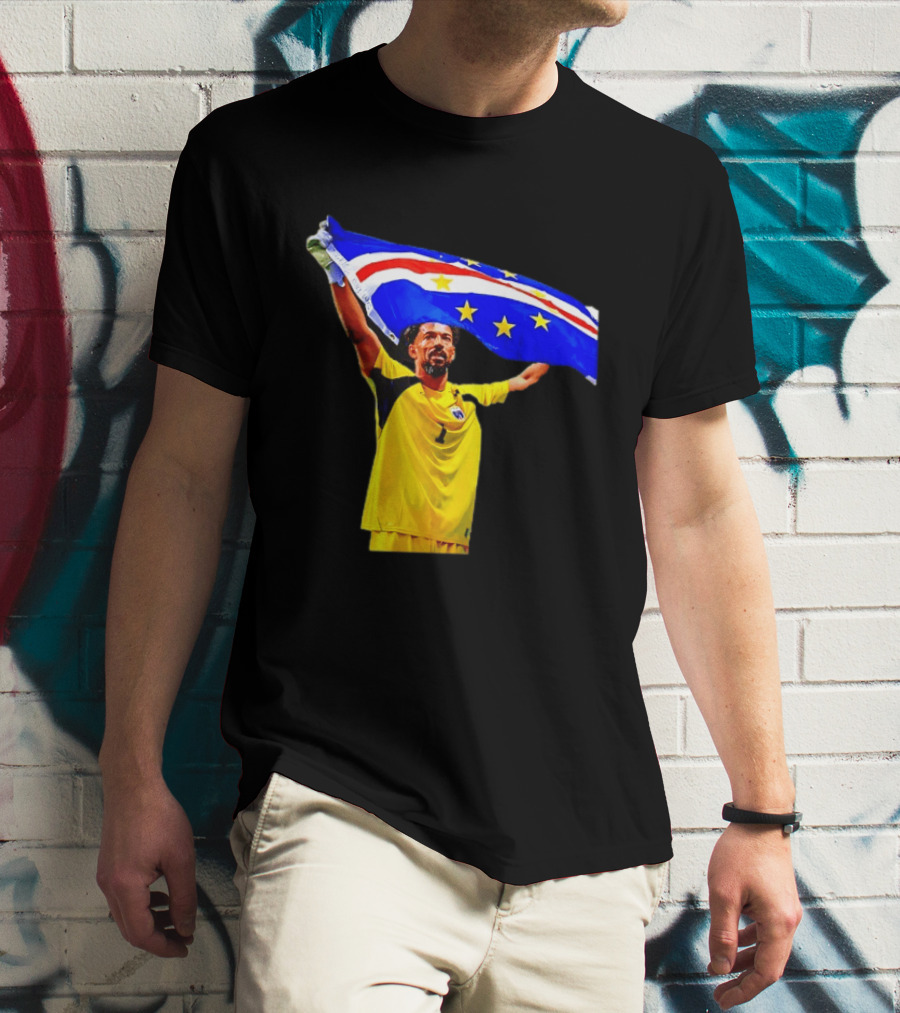 Vozinha Cape Verde Football Team Flag Celebration T-Shirt