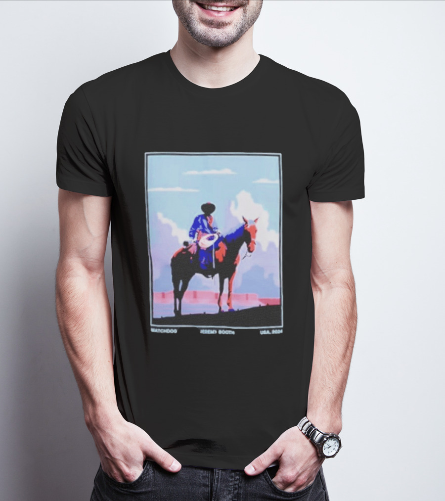 Dog Cowboy By Jeremy Booth USA 2024 T-Shirt