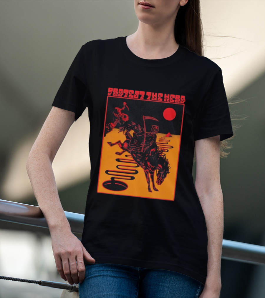 Protest The Hero Grim Reaper Horse Pyramid Red Moon Desert Path T-Shirt