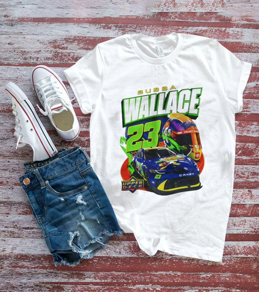 Bubba Wallace 23 Collect The Best Upper D.E.C.K Racing Helmet And Camry T-Shirt