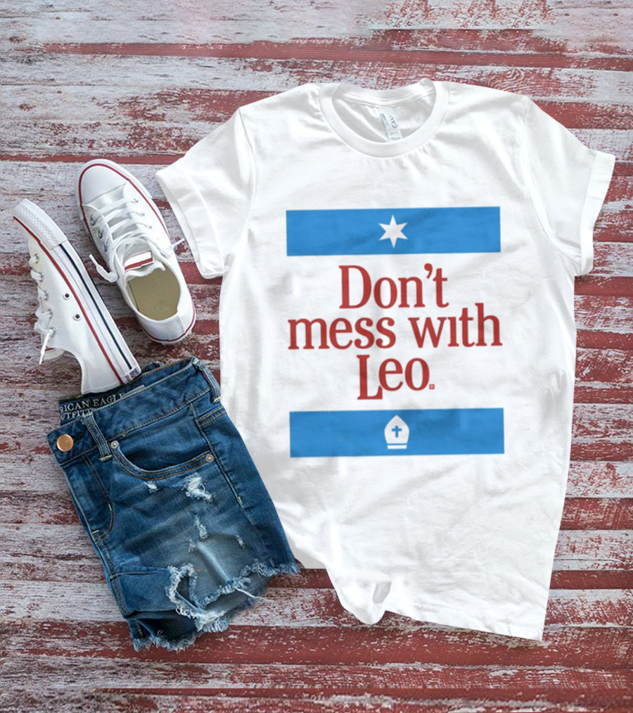 Don't Mess With Leo Star And Cross T-Shirt