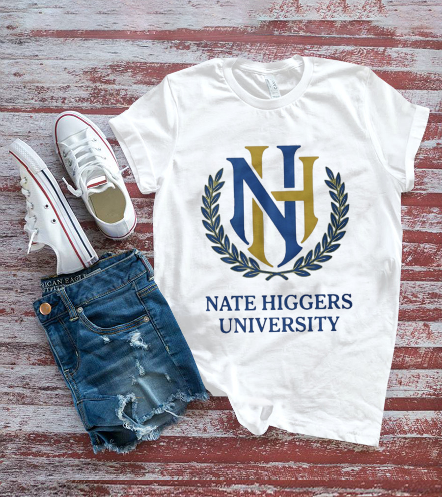 NH University Monogram Crest Laurel T-Shirt