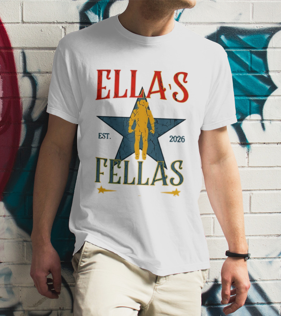 Ella's Fellas Est 2026 Astronaut Star T-Shirt