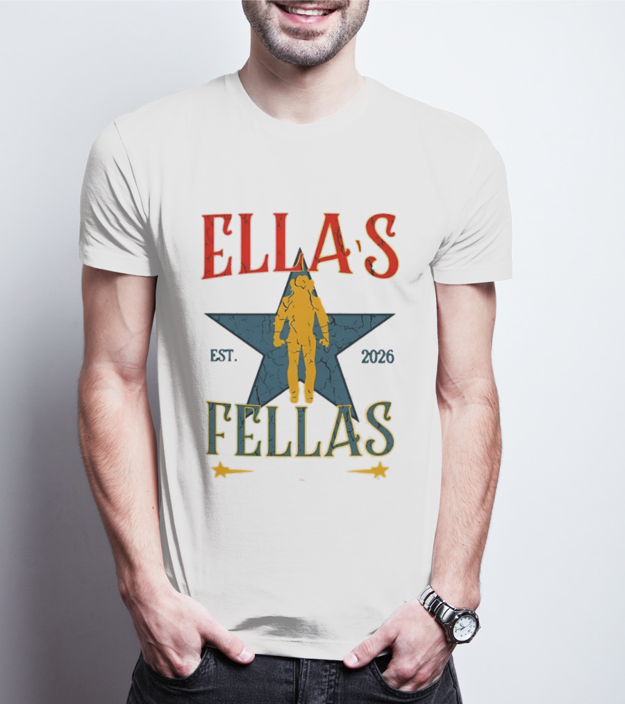 Ella's Fellas Est 2026 Astronaut Star T-Shirt