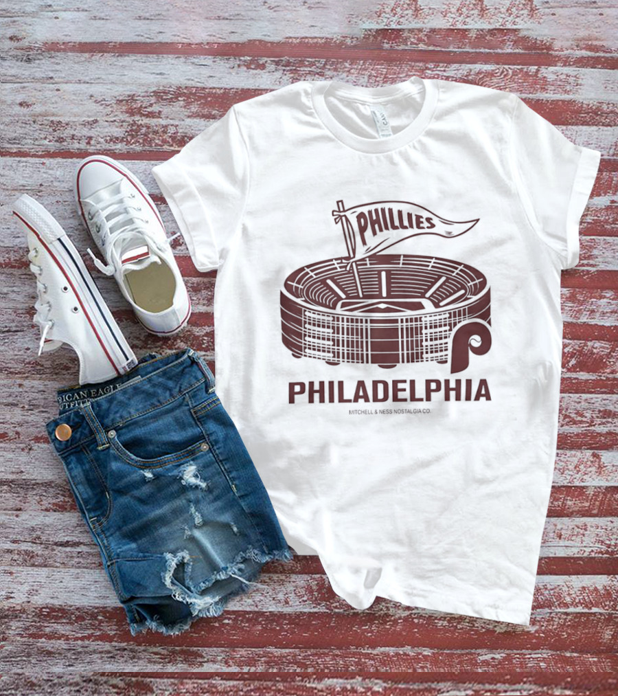 Philadelphia Phillies Stadium Pennant Retro Baseball Fan T-Shirt