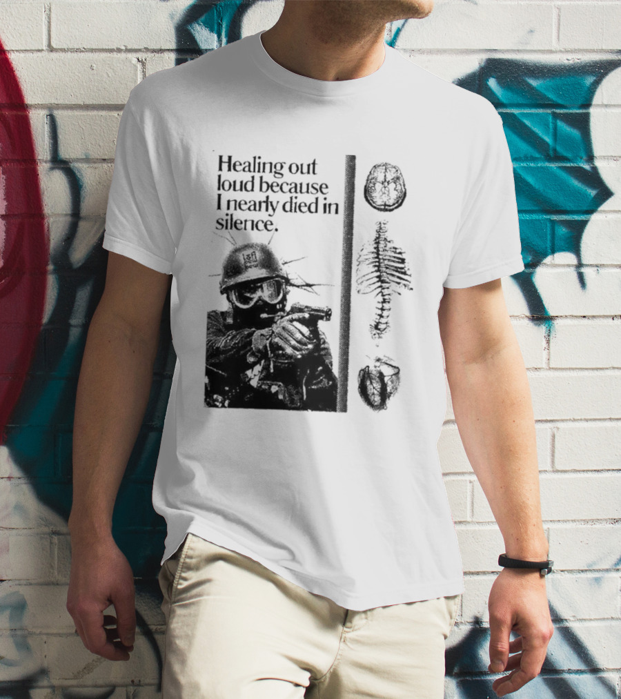 Healing Out Loud Soldier Brain Anatomy Urban Silence T-Shirt
