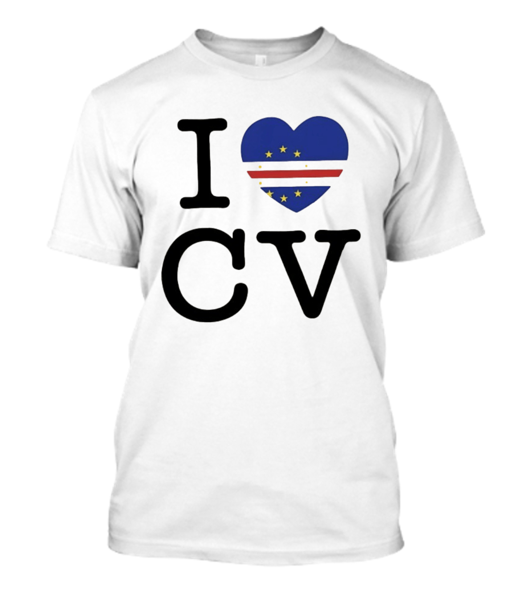 I Love Cape Verde Heart CV Flag T-Shirt
