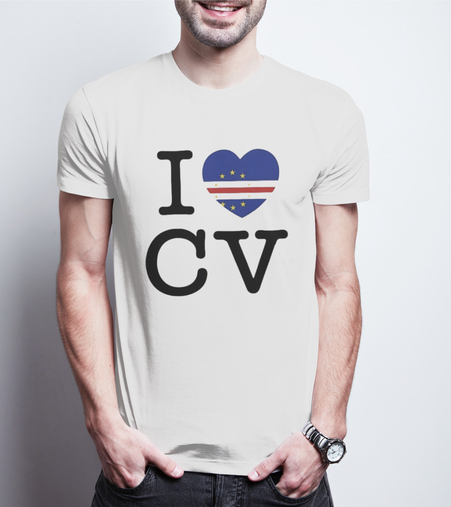 I Love Cape Verde Heart CV Flag T-Shirt