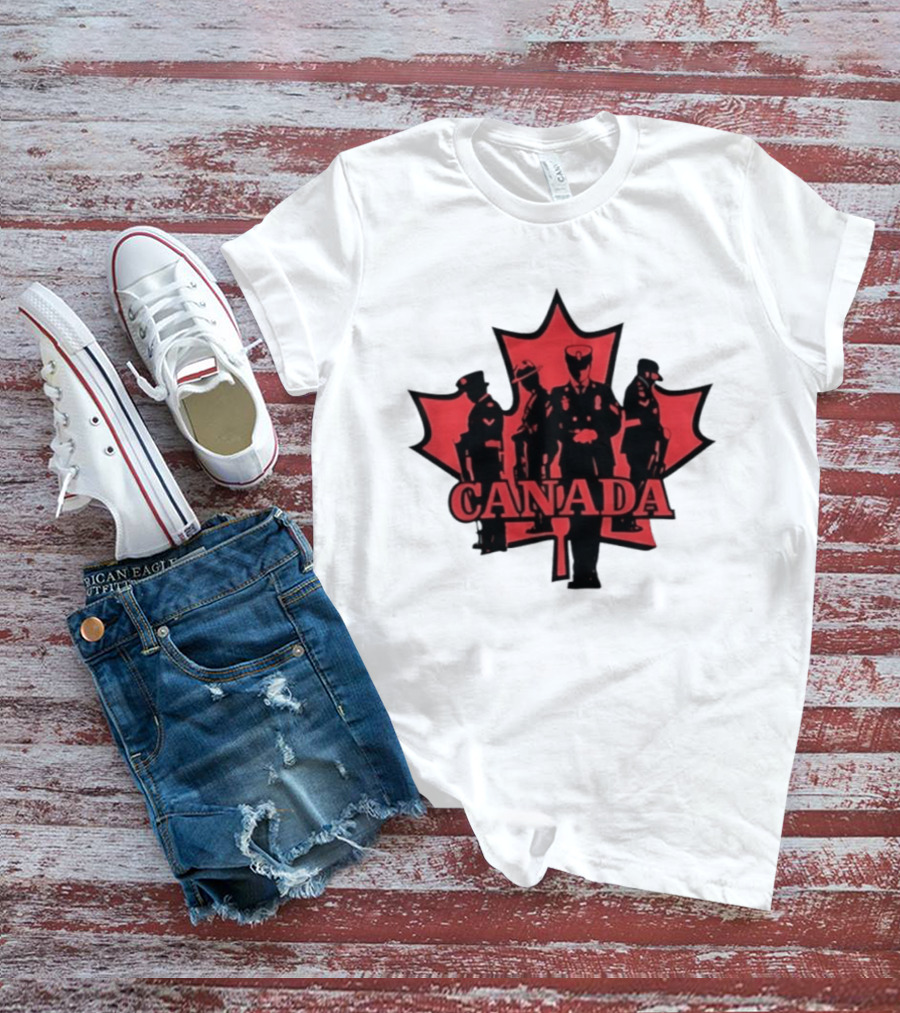 Canada Maple Leaf Uniformed Figures T-Shirt