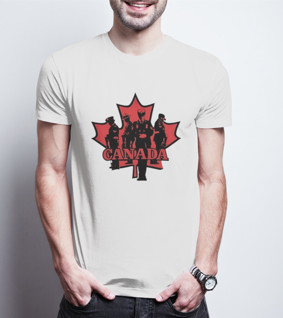Canada Maple Leaf Uniformed Figures T-Shirt