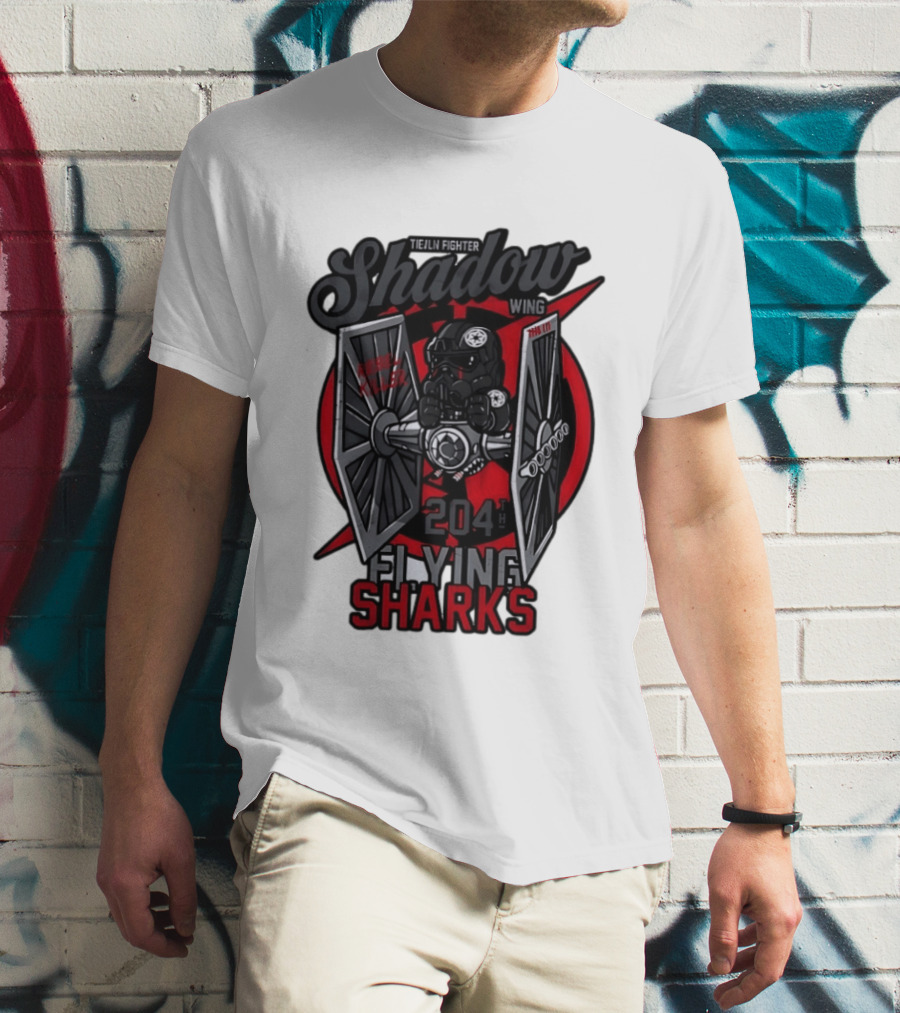 TIE Fighter Pilot Shadow Wing 204th Flying Sharks Rebel Killer Star Wars T-Shirt