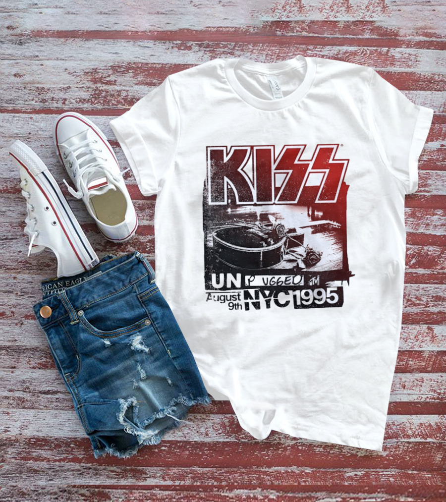 KISS Unplugged MTV August 9th 1995 NYC Guitar Roses T-Shirt