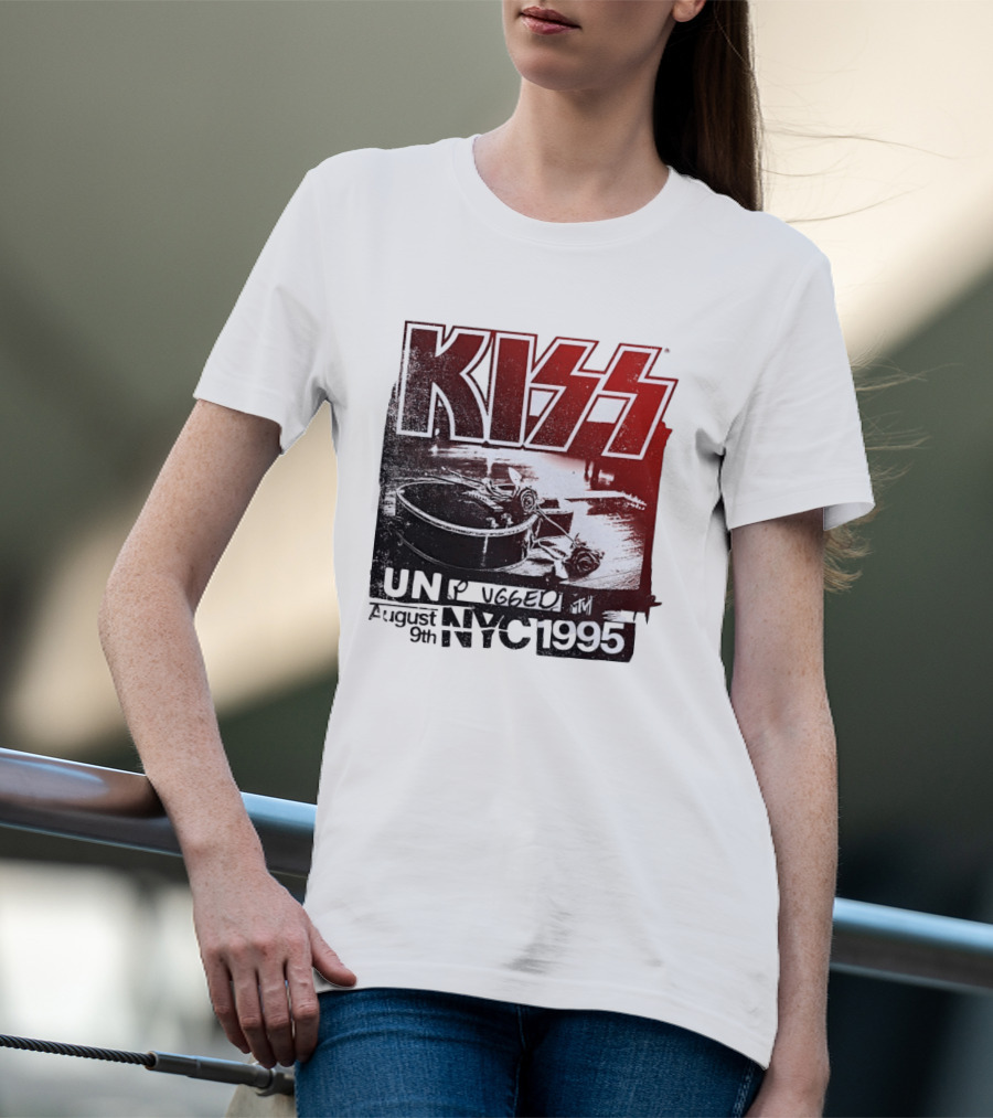KISS Unplugged MTV August 9th 1995 NYC Guitar Roses T-Shirt