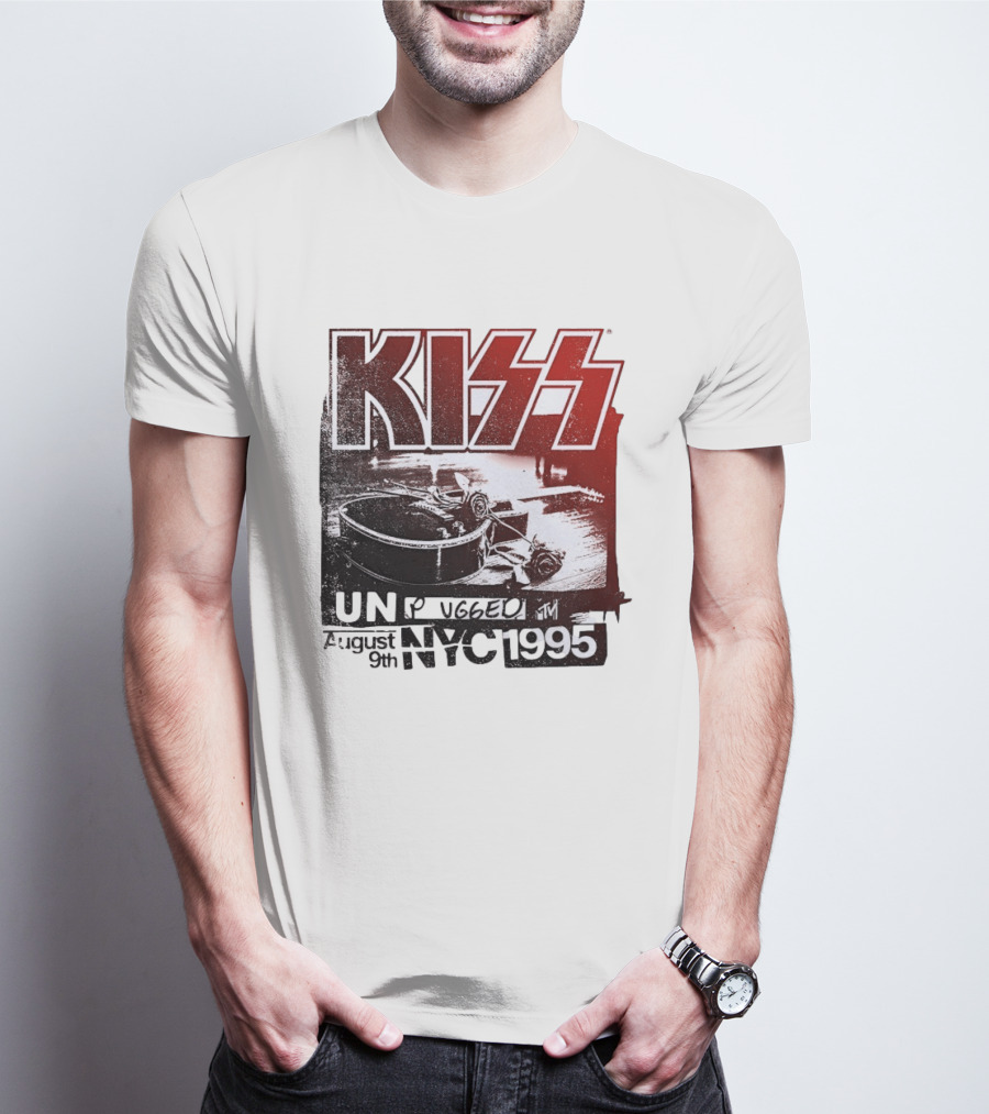 KISS Unplugged MTV August 9th 1995 NYC Guitar Roses T-Shirt