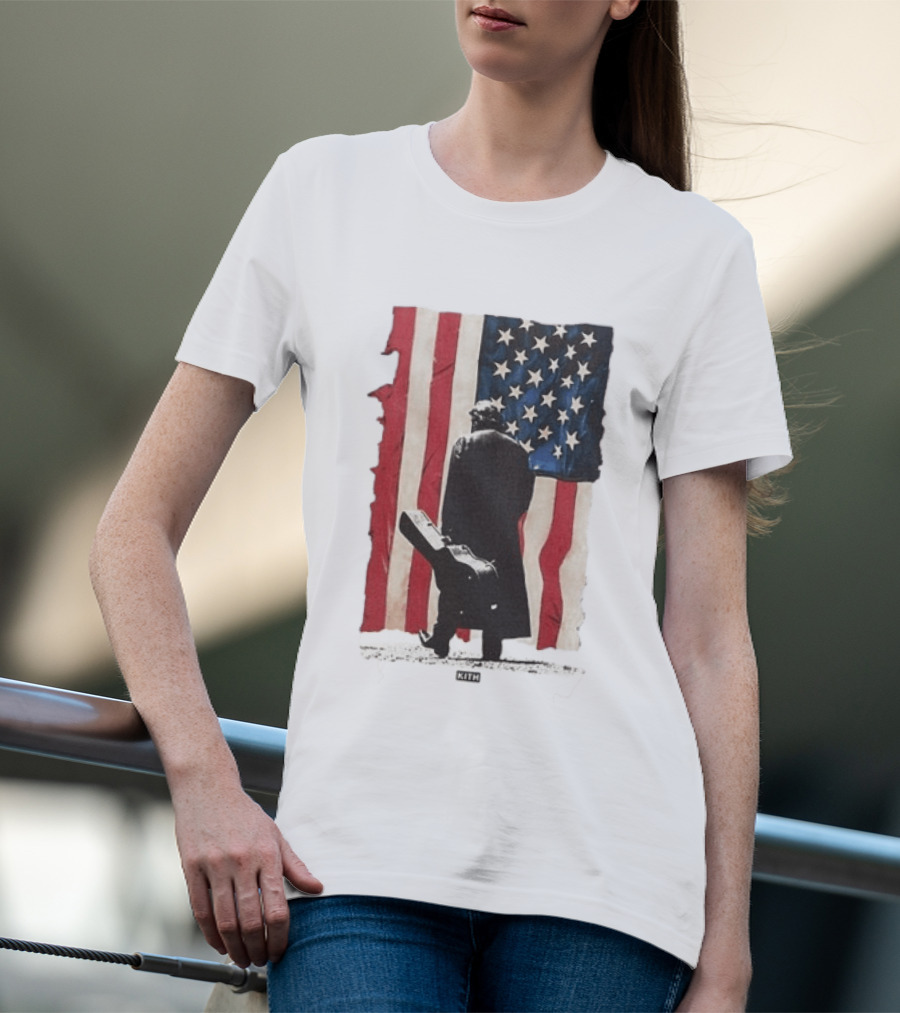 Kith Records Johnny Cash American Flag Iconic USA Collab T-Shirt