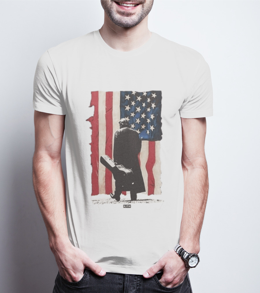 Kith Records Johnny Cash American Flag Iconic USA Collab T-Shirt