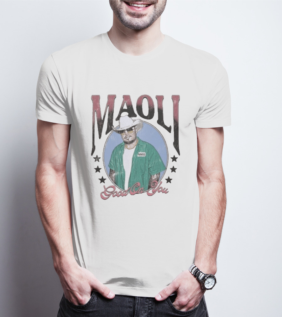 Maoli Good On You Cowboy Hat And Green Jacket Stars T-Shirt