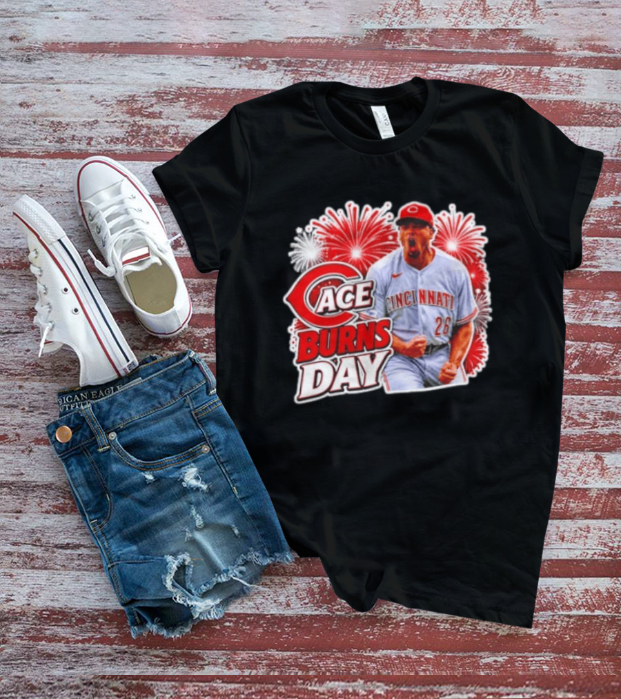 Ace Burns Day Cincinnati Reds 26 MLB Baseball Fireworks Celebration T-Shirt