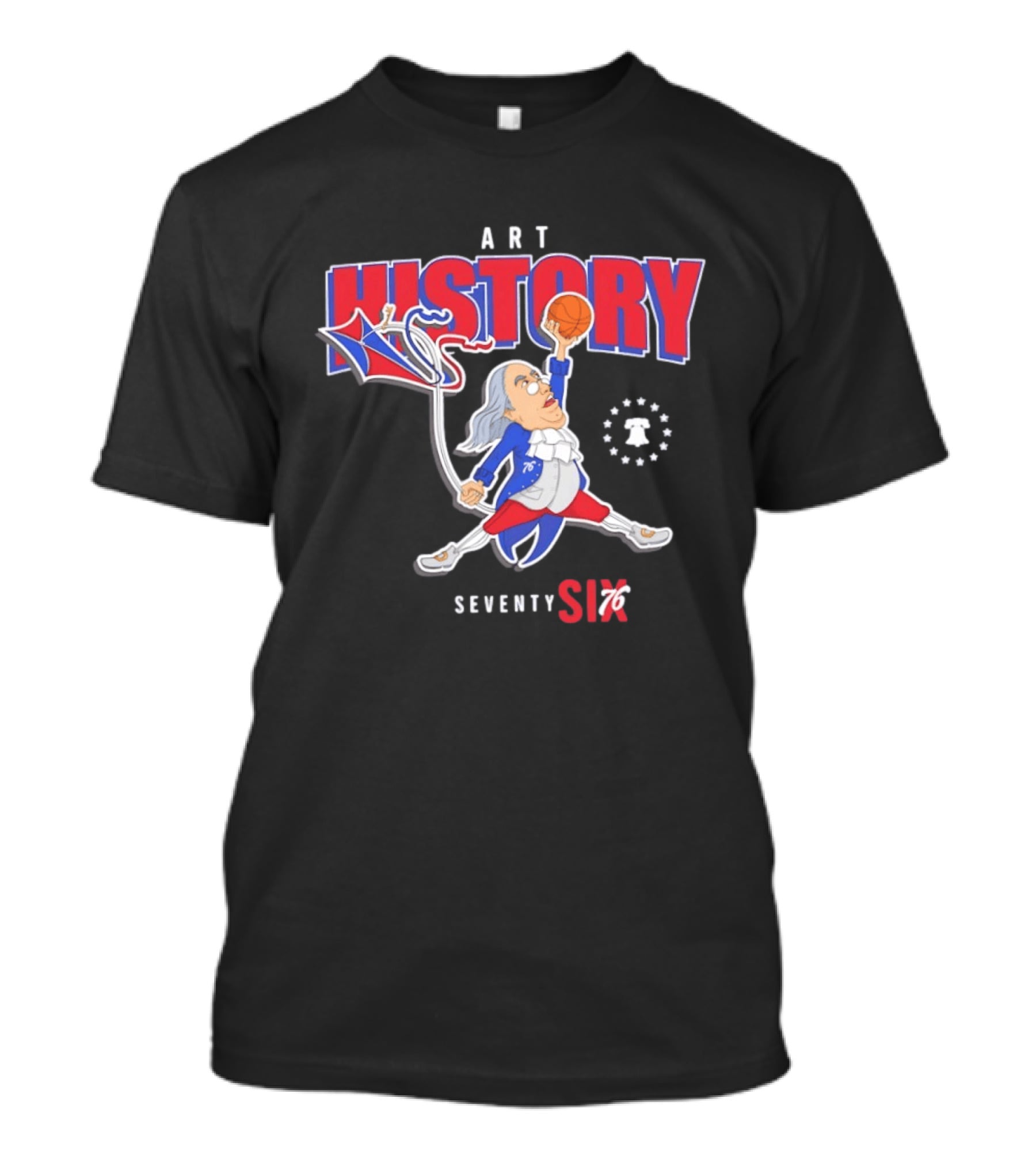 Ben Frankjumpman Art History Seventy Sixers T-Shirt