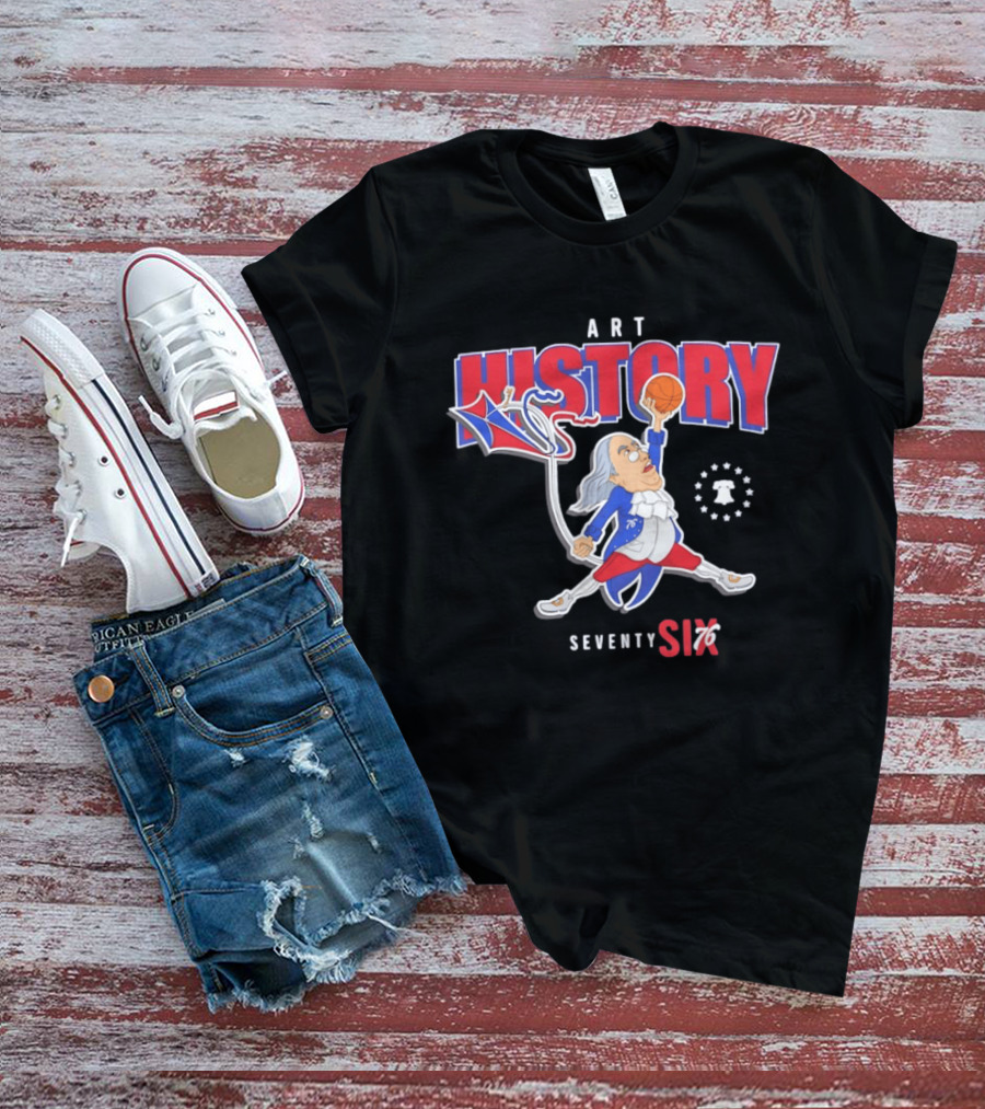 Ben Frankjumpman Art History Seventy Sixers T-Shirt