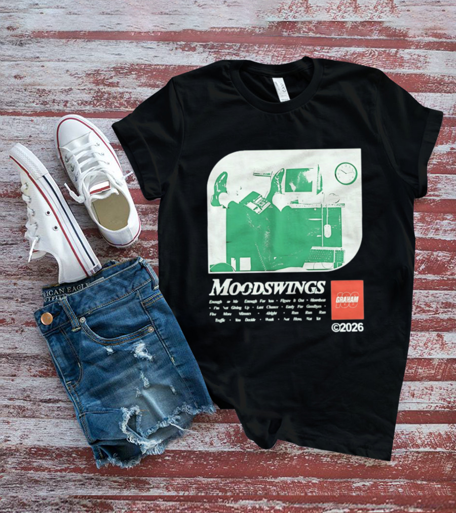 MOODSWINGS Graham 2023 Man Resting Legs On Desk Computer T-Shirt