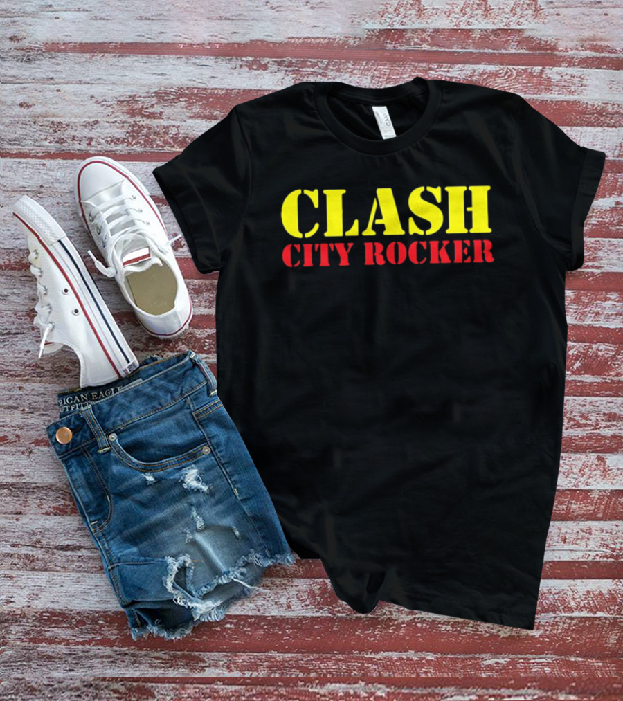 CLASH CITY ROCKER Vibrant Yellow And Red T-Shirt
