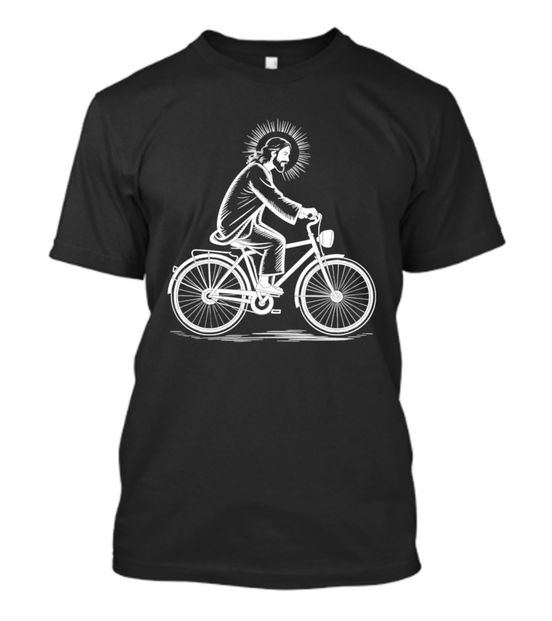 Jesus Christ Bicycle Halo T-Shirt